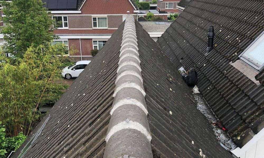 Repareren van nokvorsten in Kampen